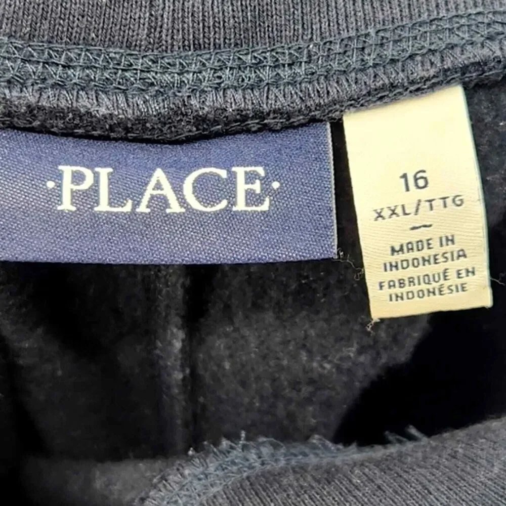 The Children's Place Boys Uniform Fleece Jogger Pants Size 16 (XXL) Navy Blue